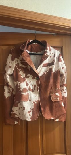 Cow Print Blazer Jacket