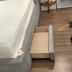 Bedframe With Four Drawers And Headrest