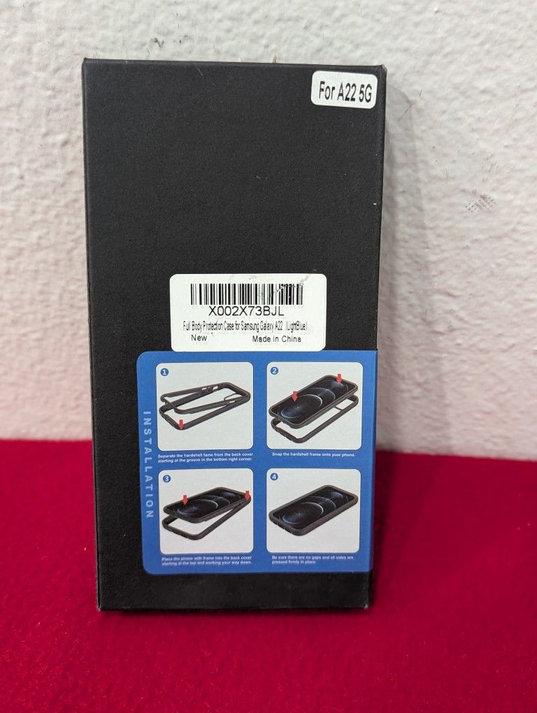 Full Body Protection Case For Samsung Galaxy A22 5G Phone Light Blue 🩵