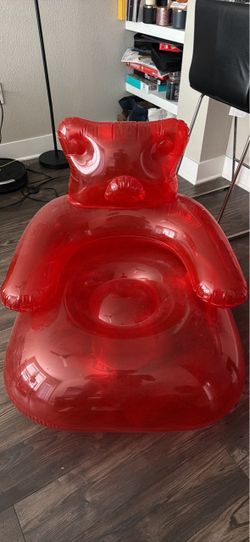 Red Gummy Bear Inflatable Chair with Armrests