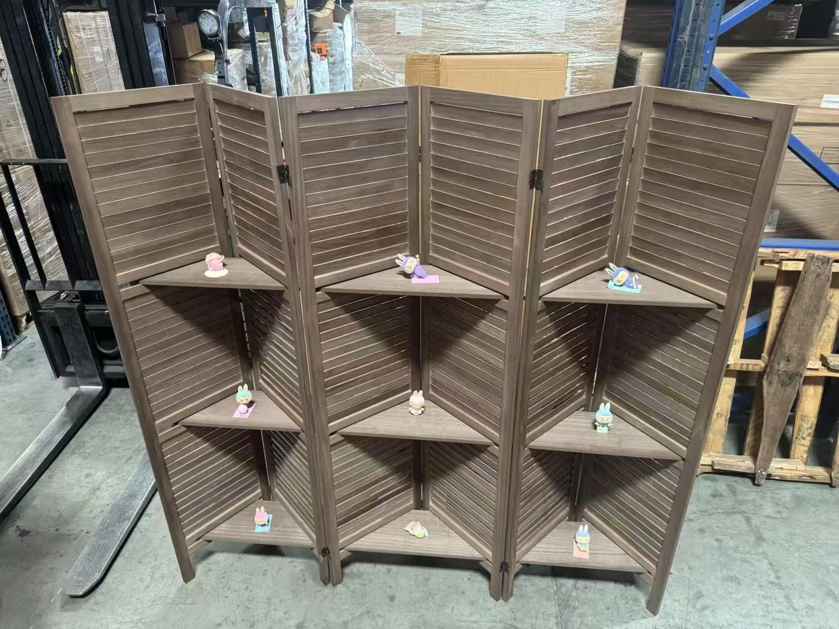 New In Box 6 Panels 67x16 Inch Each Panel Wooden Privacy Wall Home Decor Office Dorm Separation Freestanding No Assembly 