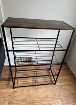 5-Tier Industrial Shoe Rack / Entryway Storage Shelf – Pre-Assembled