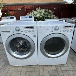 LG FRONT LOAD WASHER AND GAS DRYER 
