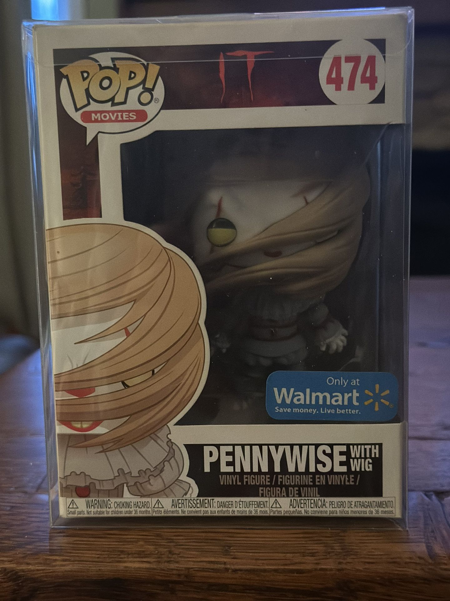 Pennywise IT with wig Funko 474 brand new 
