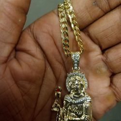 14k Gold Mother Mary chain