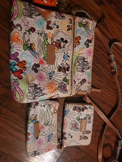 Dooney And Burke Crossbody, wallet And Makeup Purse