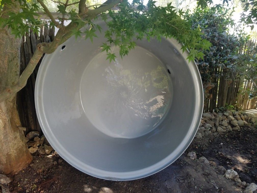 Koi fish pond aquaponics water tank