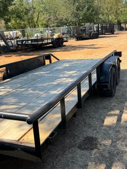 Trailer 18x7 double Axel new wood