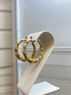 Bamboo Hoop Earrings