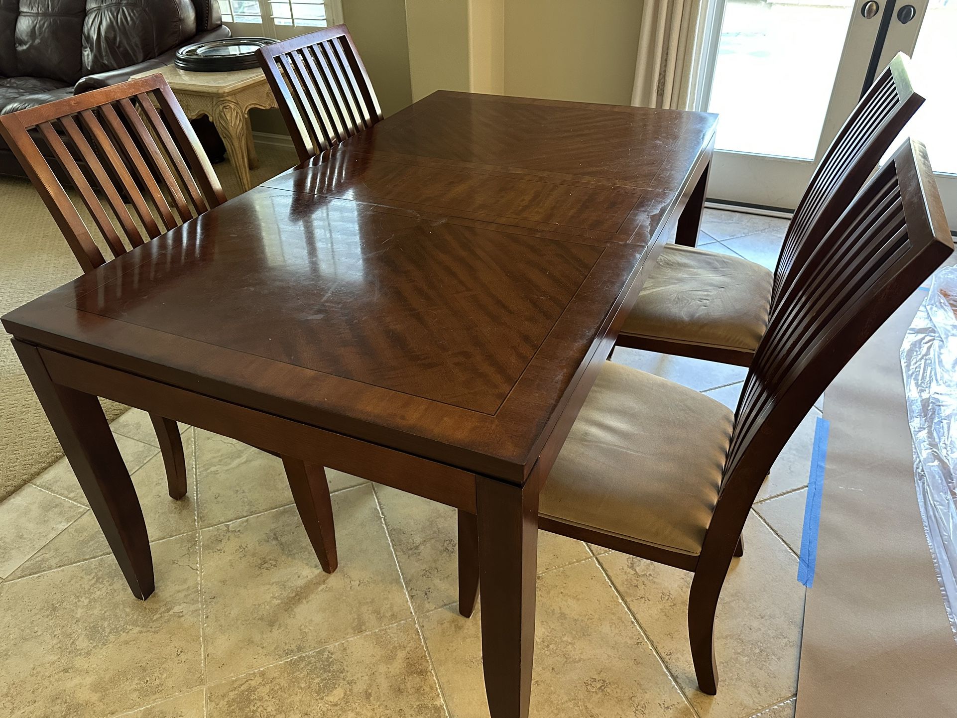 Dining Table With Four Matching Chairs 