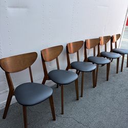 Mid-Century Modern Dining Chairs – Set of 6