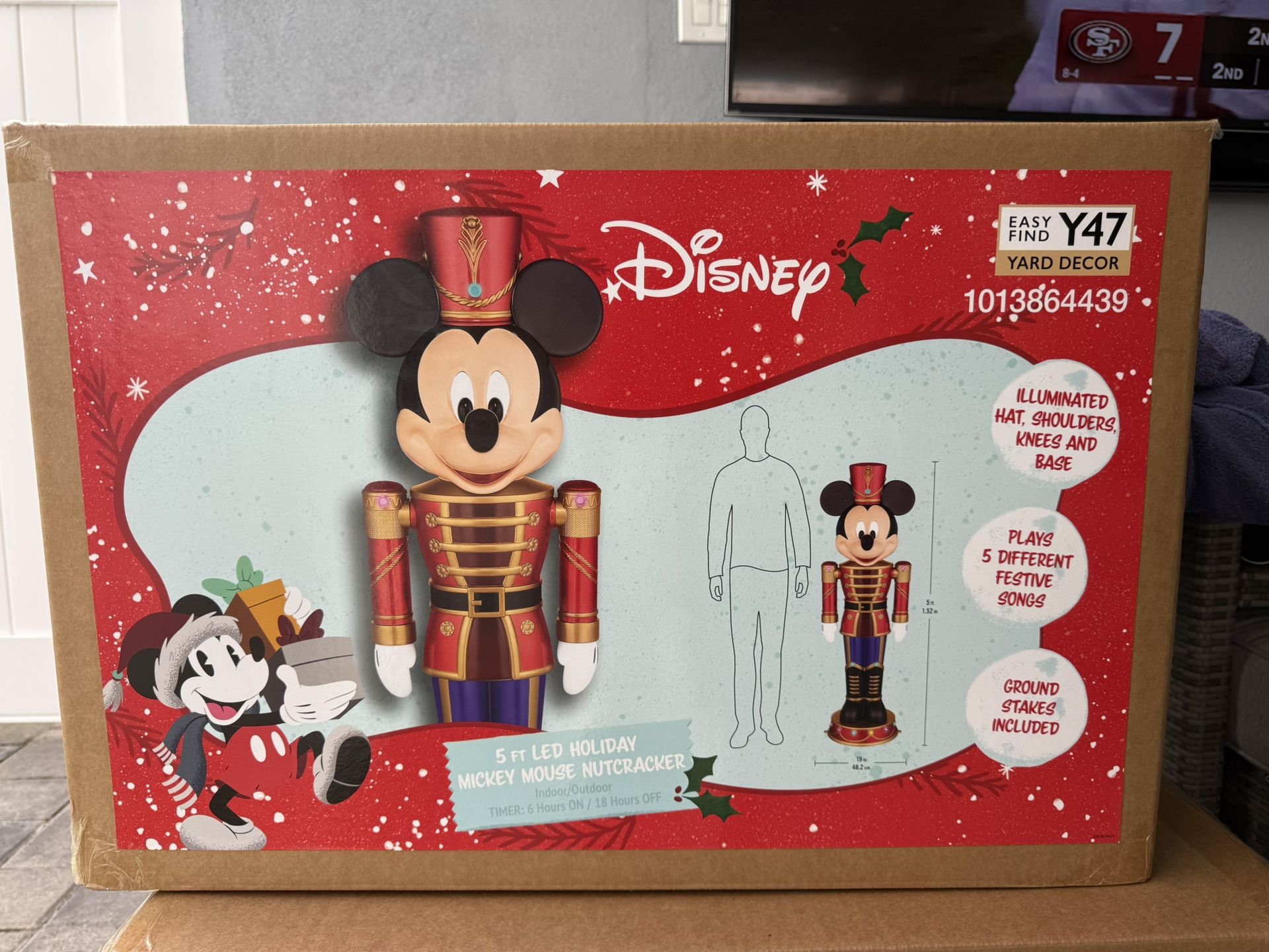 5 ft. LED Holiday Mickey Mouse Nutcracker Holiday Yard Decoration