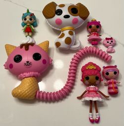 2011 Lalaloopsy Terrier Dog and 2020 Ice Cream Waffle Cone Cat X Mini Dolls