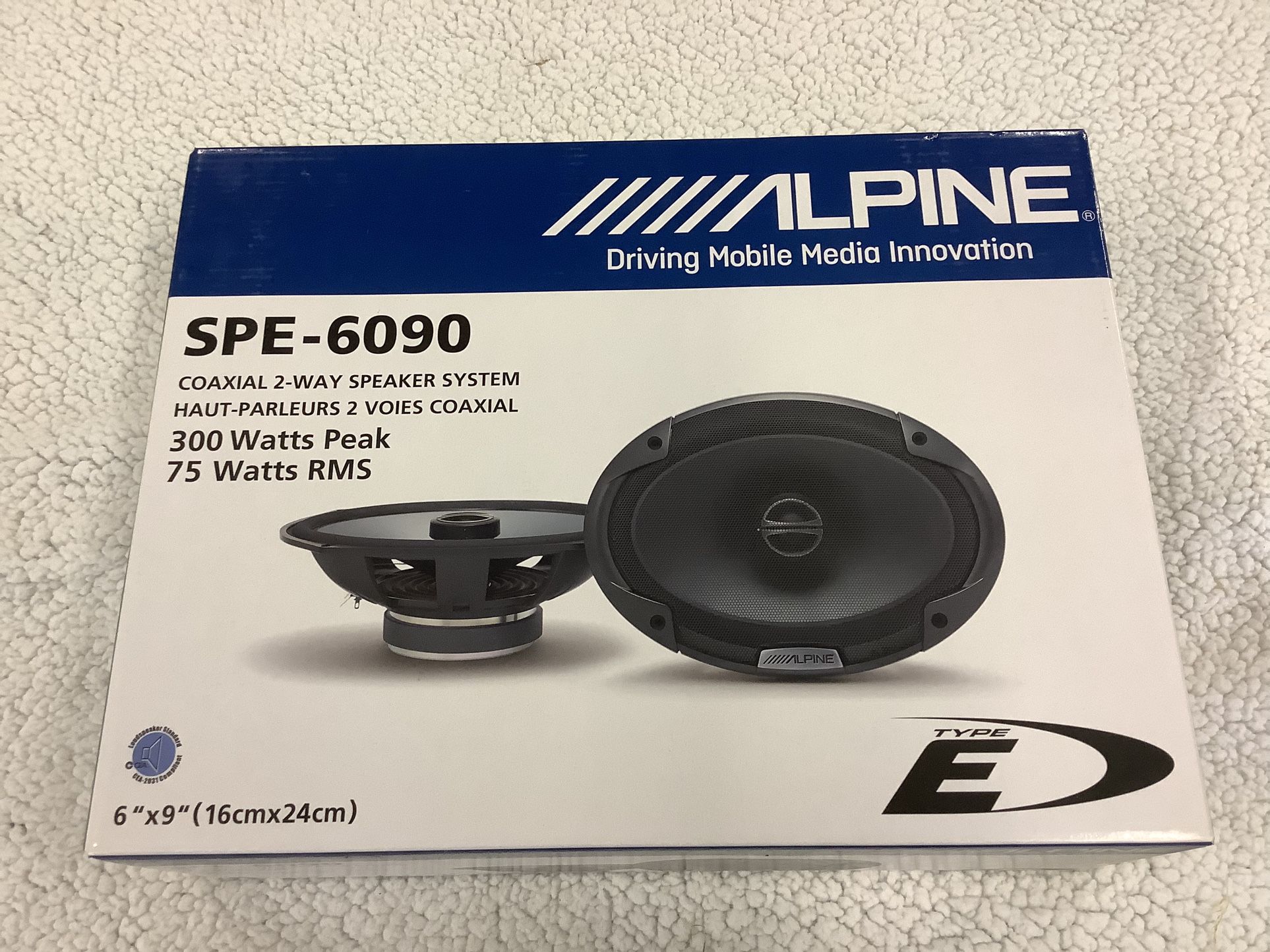 Alpine SPE-6090 6x9 Car Speakers New In The Box.