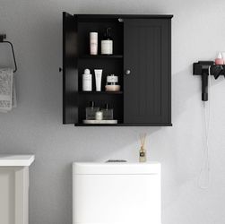 Shintenchi Bathroom Wall Medicine Cabinet with 2 Door, Bathroom Storage Organizer Over The Toilet,Sp