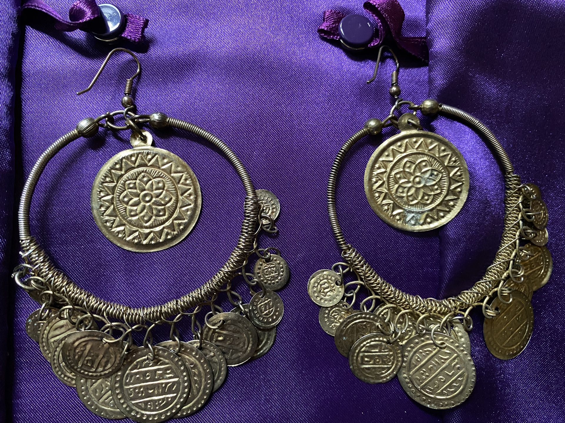Dangling Hoop Charm Earrings Jewelry