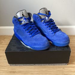 Jordan 5 Retro Blue Suade 