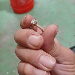 14 K White Gold 1 CT Diamond 