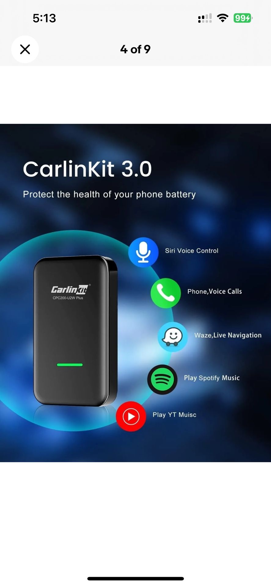 Wired CarPlay to Wireless CarPlay USB Garlin kit for Sale in Bonney Lake, WA OfferUp