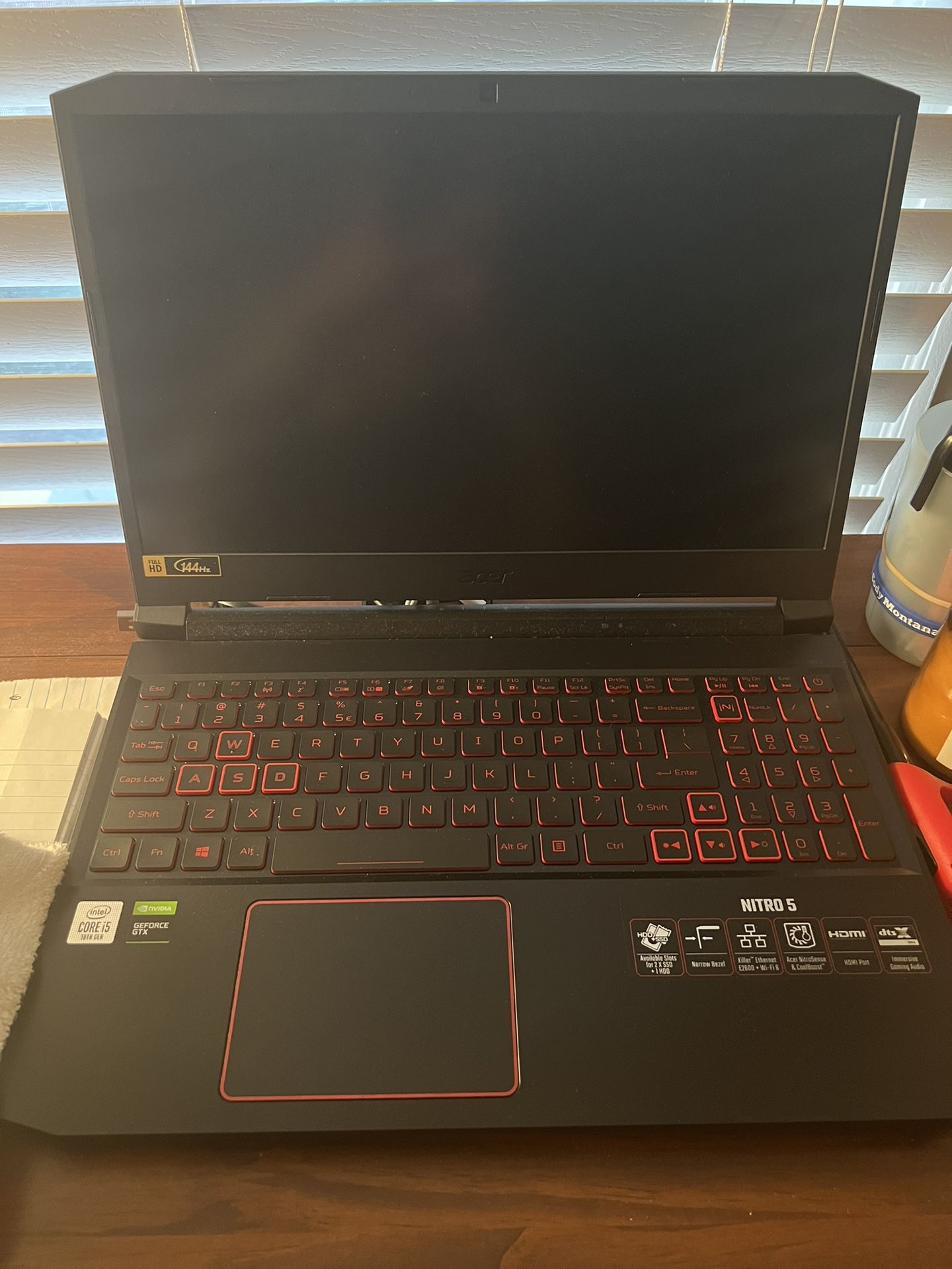 Acer - Nitro 5 15.6" Laptop - Intel Core i5 - 8GB Memory - NVIDIA GeForce GTX 1650 - 256GB SSD - Obsidian Black