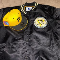 Starter Jacket - Pittsburgh Penguins Sz 4X and Pittsburgh Snapback Hat As 