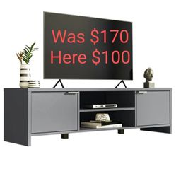TV Stand with Cabinet Storage and Open Shelves for 55, 65 Inch Media Storage Gaming Media Console Living Room Entertainment Center