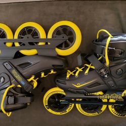 Roller Derby Elite Men's Alpha 125mm 3-Wheel Inline Skates - Size 9