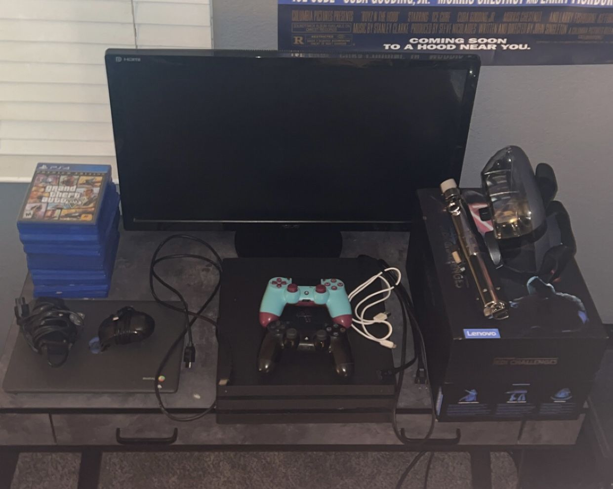 Ps4 Pro Vr Monitor Chromebook Controller Video Game Bundle