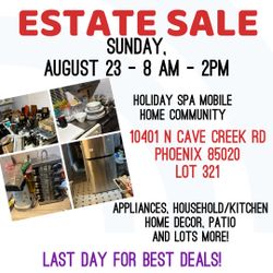 ESTATE SALE - Household, decor, appliances