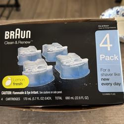braun shaver clean and renew 4 pack NEW