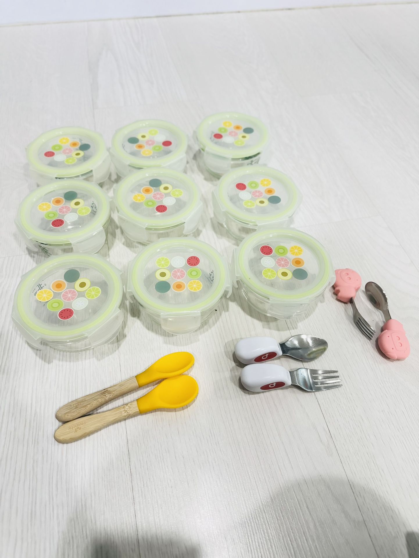 Glass Baby Food Containers with Lids - 9 Pack, 7oz