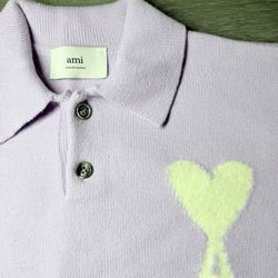 Purple Wool Ami de Coeur Polo
