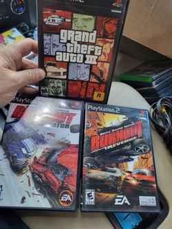 3 Playstation 2 Games, GTA 3, Burnout Revenge, Burnout Dominator All Complete Great Condition
