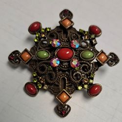 Vintage Antique Bronze Brooch