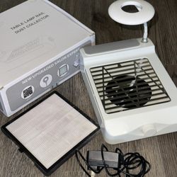 Nail Dust Collector + LED Desk Lamp – 2-in-1 – USED