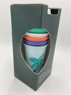 Starbucks Holiday 2021 Reusable Cold Cups with Lids and Straws - Pack of 5