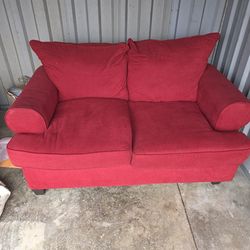 Red love seat