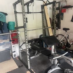 Power Rack Full Home Gym & Weider Bench 