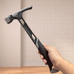1-Piece Multi-Purpose High Carbon Steel Hammer with Dual Slot Design - Octagonal, Round Head and Nail Slot for Safety, Mounting and Camping - Durable 