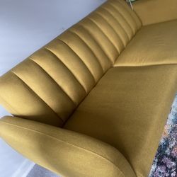 Yellow Convertible Futon Sofa