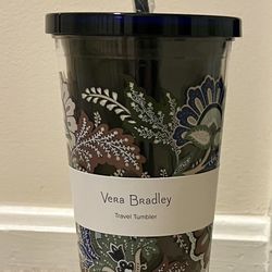 Floral Vera Bradley Travel Tumbler New