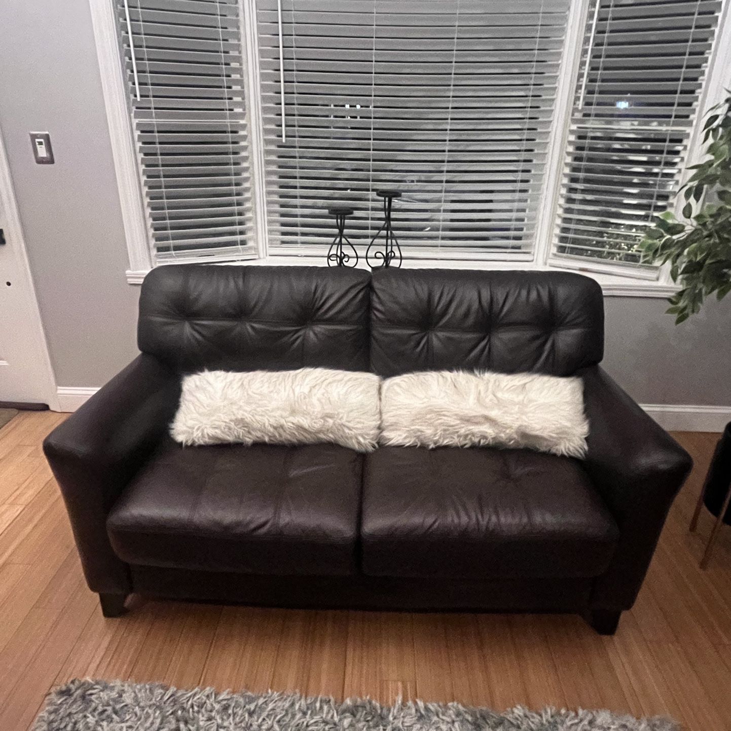 (3) Set Of Leather Couch 