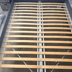 Queen IKEA Bed Frame – Modern Dark Finish