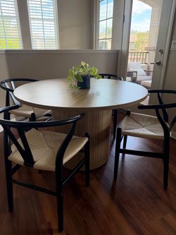 Dining table and chairs