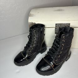 S11 BCBG Girls Garnet Fashion  Black studded Boot 