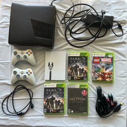 box 360 S Bundle – Tested Working + 2 Controllers & Games