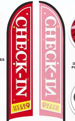 Check-In Feather Flag Banner