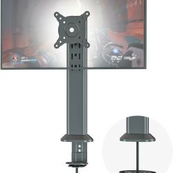 New HEMUDU Single Desk Monitor Arm Mount Stand Fit for 13 inch to 32 inch Flat Curved Computer Screen W/ Swivel, Height Adjustable, Rotation, Holds up