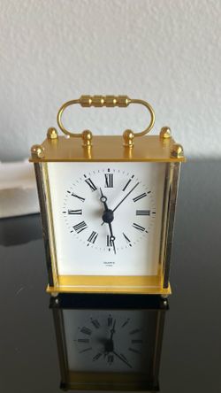 Gold Tone Carriage Clock