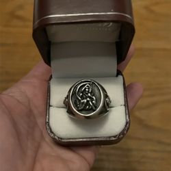 Men’s Stainless Steel Grim Reaper Ring Size 10 Over 2cm Thick Face